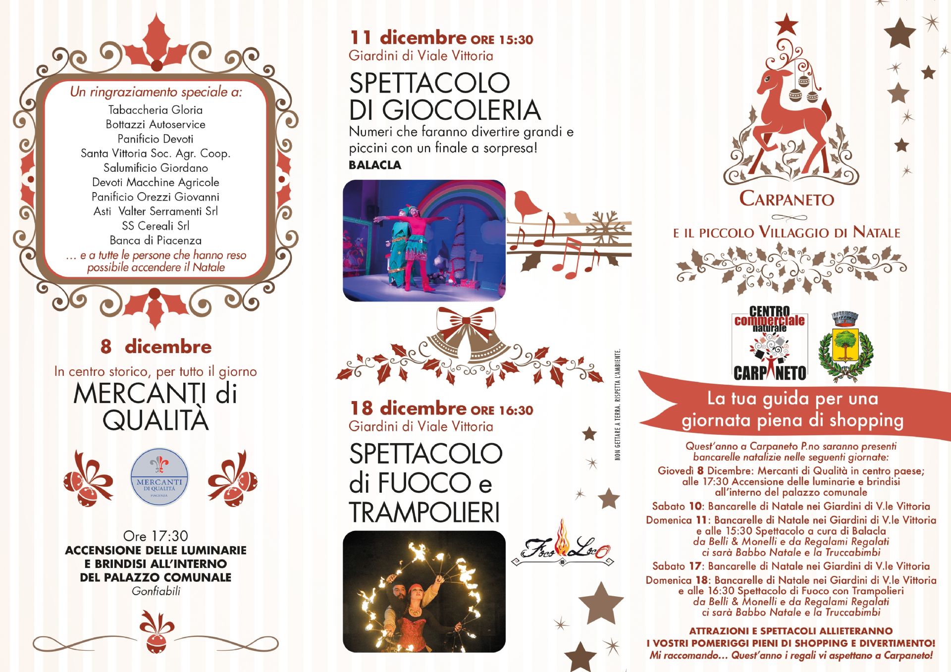 Carpaneto e il piccolo Villaggio di Natale