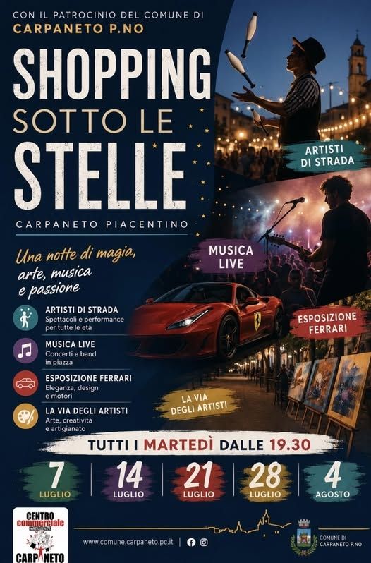 Shopping sotto le stelle