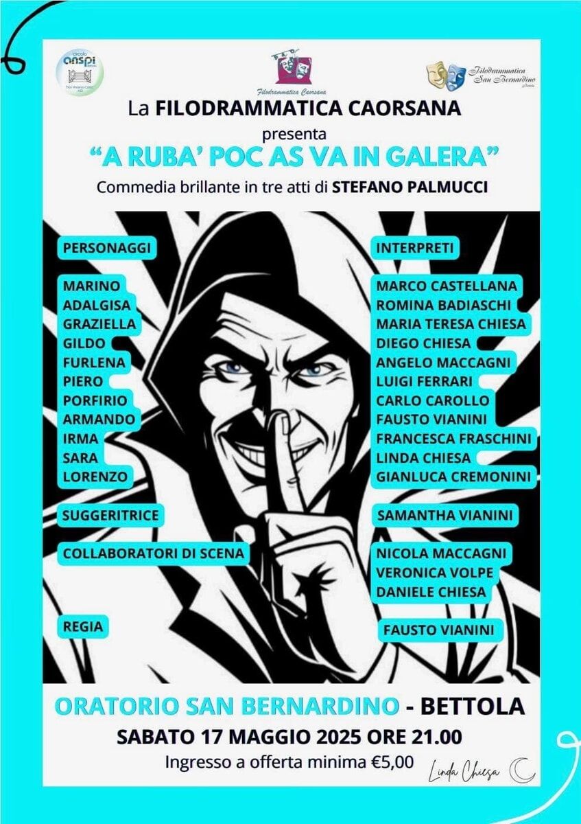 "A ruba' poc as va in galera"