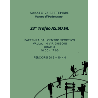 23° TROFEO ASSOCIAZIONE AS.SO.FA.