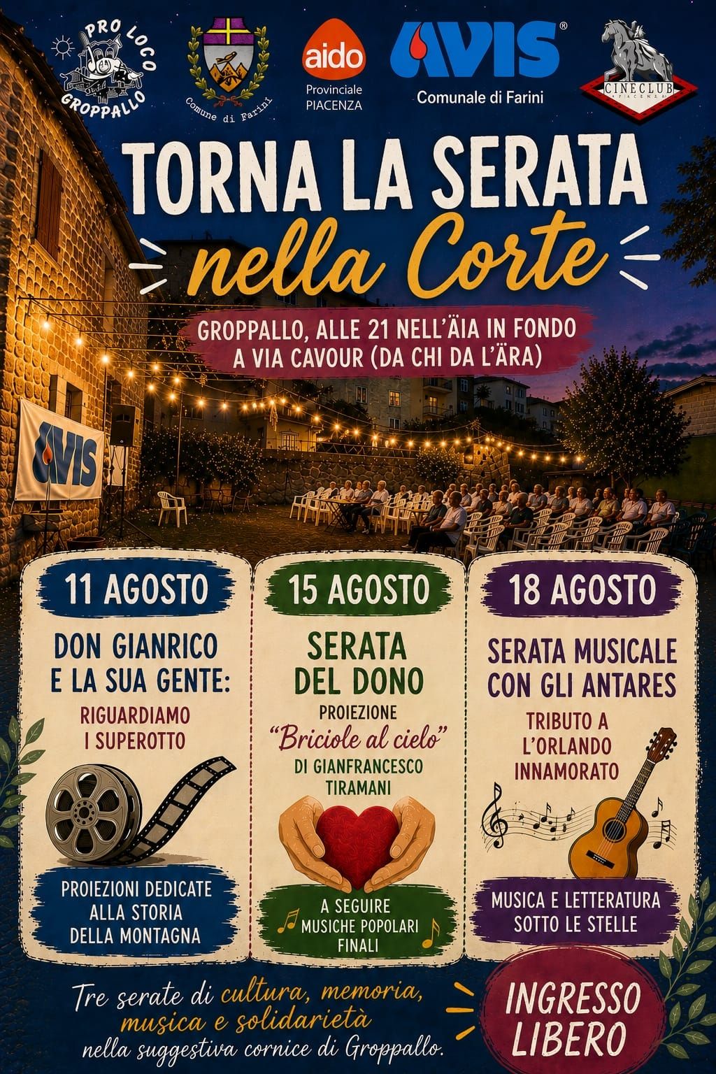 Serata nella corte