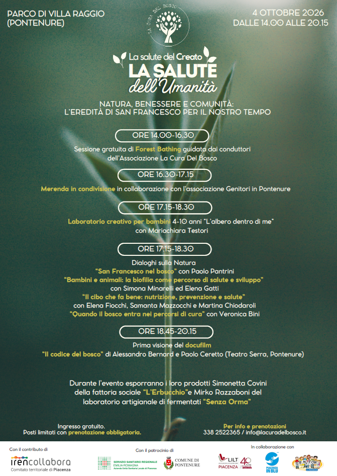 LA SALUTE DEL CREATO, LA SALUTE DELL'UMANITA'
