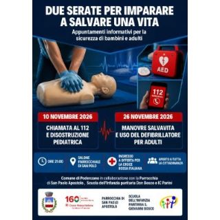 DUE SERATE PER IMPARARE A SALVARE UNA VITA